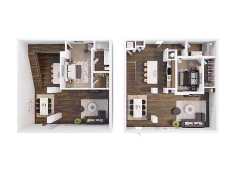 Floor plan for 2 beds, 2 baths, 1602 sqft